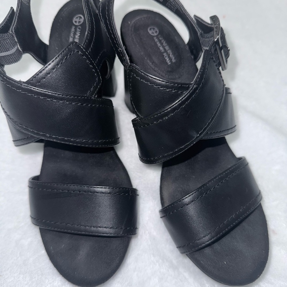 Giani Bernini Black Strappy Heels - Picture 5 of 6